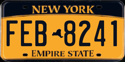 NY license plate FEB8241