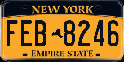 NY license plate FEB8246
