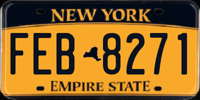 NY license plate FEB8271