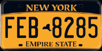 NY license plate FEB8285