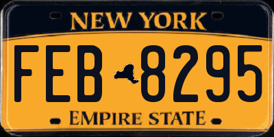 NY license plate FEB8295
