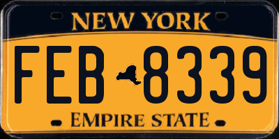 NY license plate FEB8339