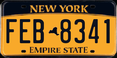 NY license plate FEB8341