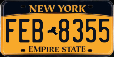 NY license plate FEB8355