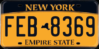 NY license plate FEB8369