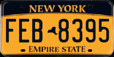 NY license plate FEB8395
