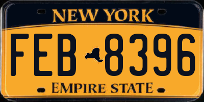 NY license plate FEB8396