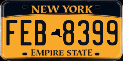 NY license plate FEB8399