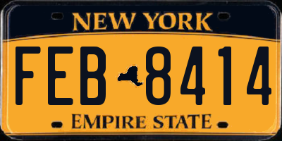 NY license plate FEB8414