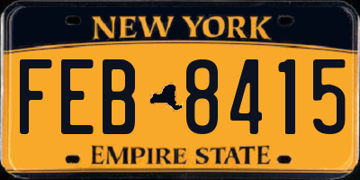 NY license plate FEB8415