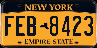 NY license plate FEB8423