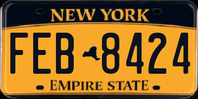 NY license plate FEB8424