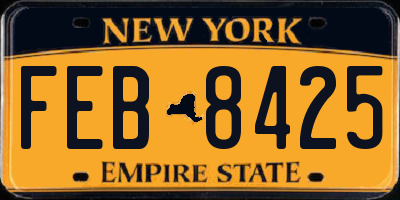 NY license plate FEB8425
