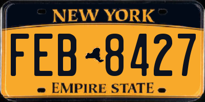 NY license plate FEB8427