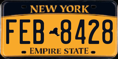 NY license plate FEB8428