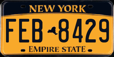 NY license plate FEB8429