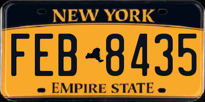NY license plate FEB8435