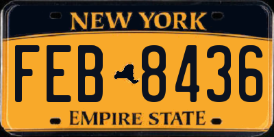 NY license plate FEB8436