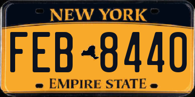 NY license plate FEB8440
