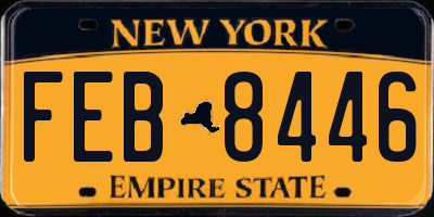 NY license plate FEB8446