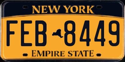 NY license plate FEB8449
