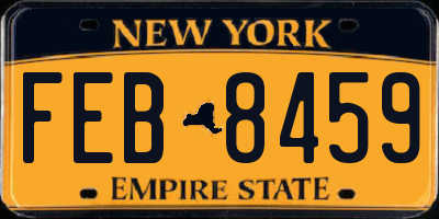 NY license plate FEB8459