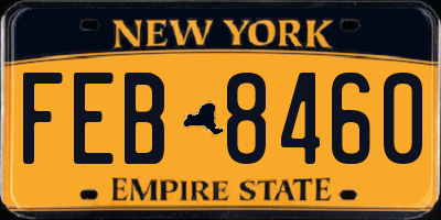 NY license plate FEB8460