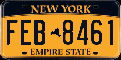 NY license plate FEB8461