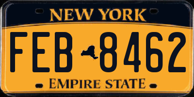 NY license plate FEB8462