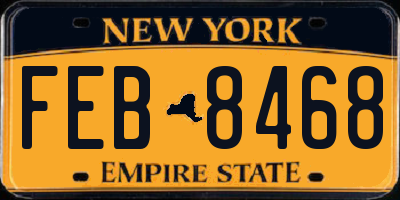 NY license plate FEB8468