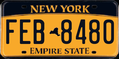 NY license plate FEB8480