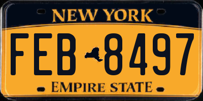 NY license plate FEB8497