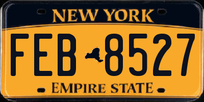 NY license plate FEB8527
