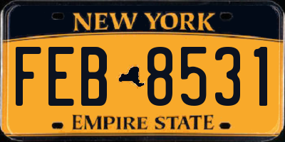 NY license plate FEB8531
