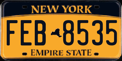 NY license plate FEB8535