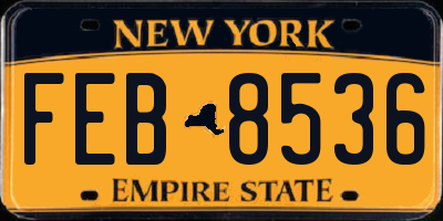 NY license plate FEB8536