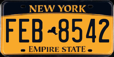 NY license plate FEB8542