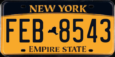 NY license plate FEB8543