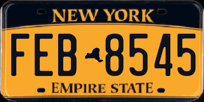 NY license plate FEB8545