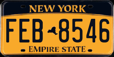 NY license plate FEB8546