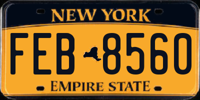NY license plate FEB8560