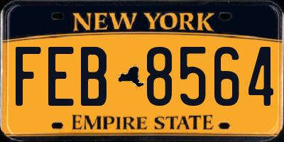 NY license plate FEB8564
