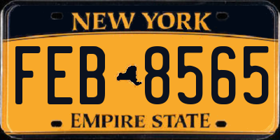 NY license plate FEB8565
