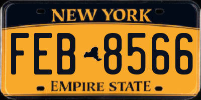 NY license plate FEB8566