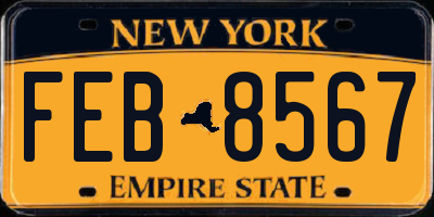 NY license plate FEB8567