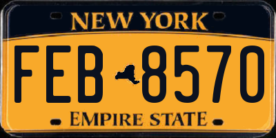NY license plate FEB8570