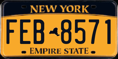 NY license plate FEB8571