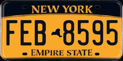 NY license plate FEB8595