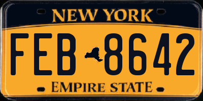 NY license plate FEB8642