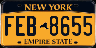 NY license plate FEB8655